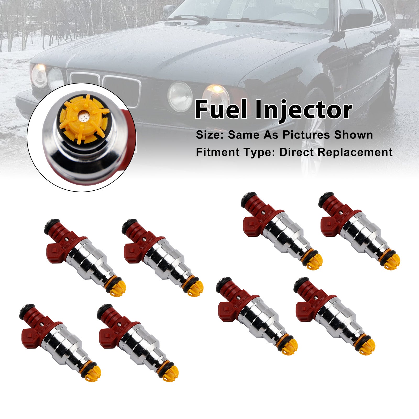 8Pcs Fuel Injector For BMW 540i 740i 3.0L 4.0L 4.4L V8 1993-1998 0280150778