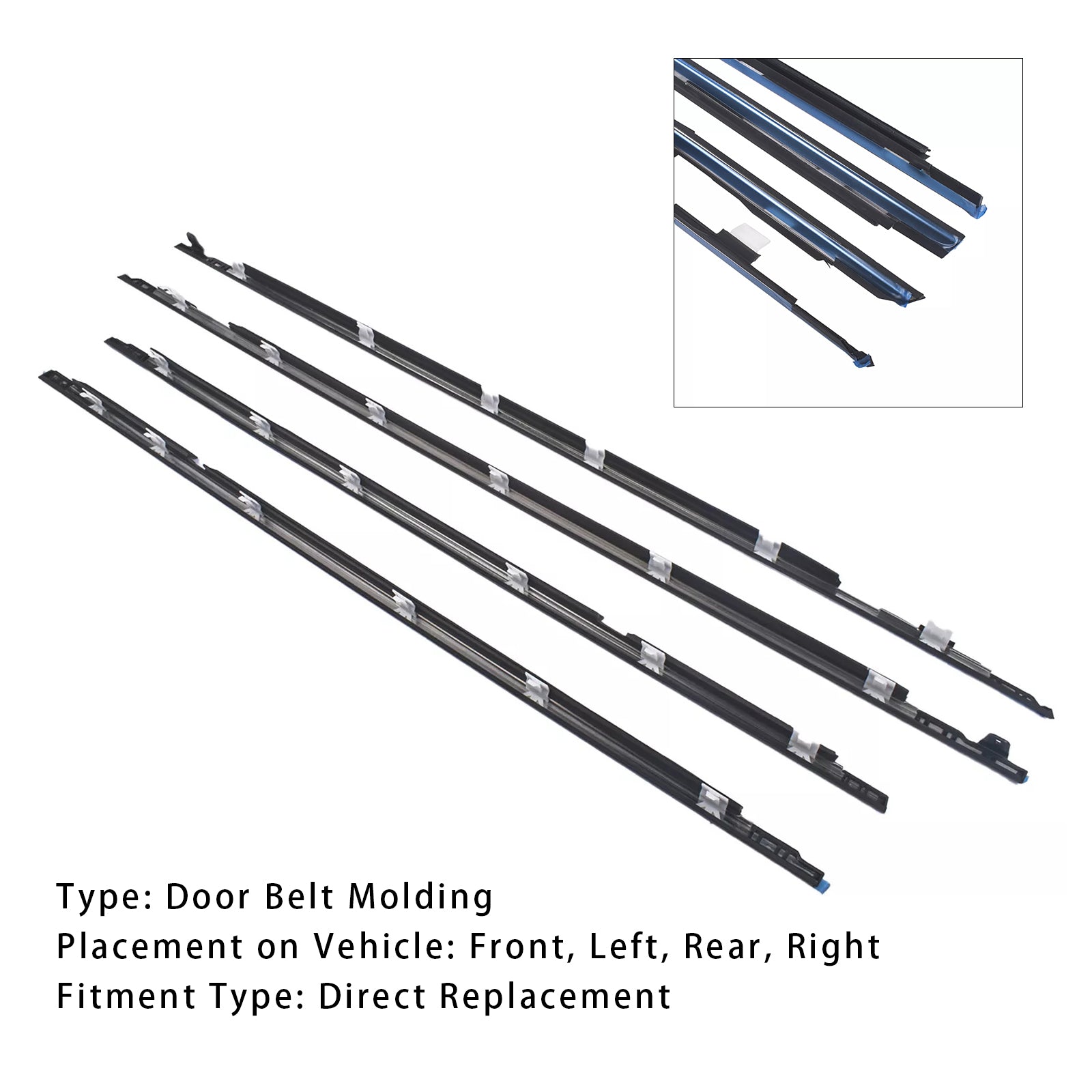 4 Stuks Deur Riem Molding Voor Toyota Land Cruiser Lexus LX450 FJ80/FZJ80/HDJ80