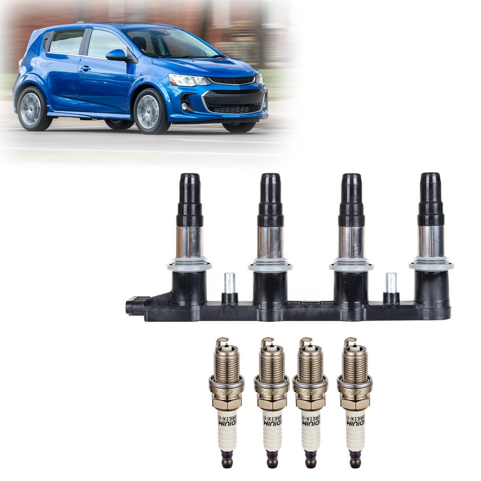 2012-2018 Chevrolet Sonic 1.8L 1x bobines d'allumage + 4x bougies d'allumage 55561655