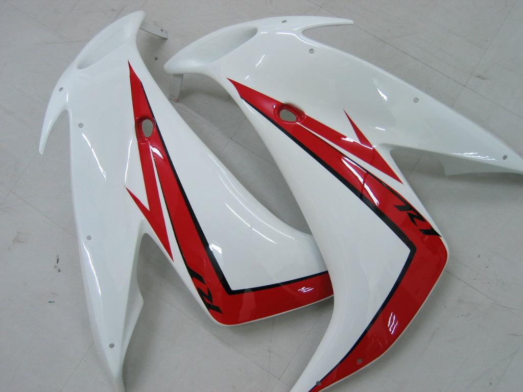 2004-2006 Yamaha YZF-R1 White Red Racing Fairings Generisk