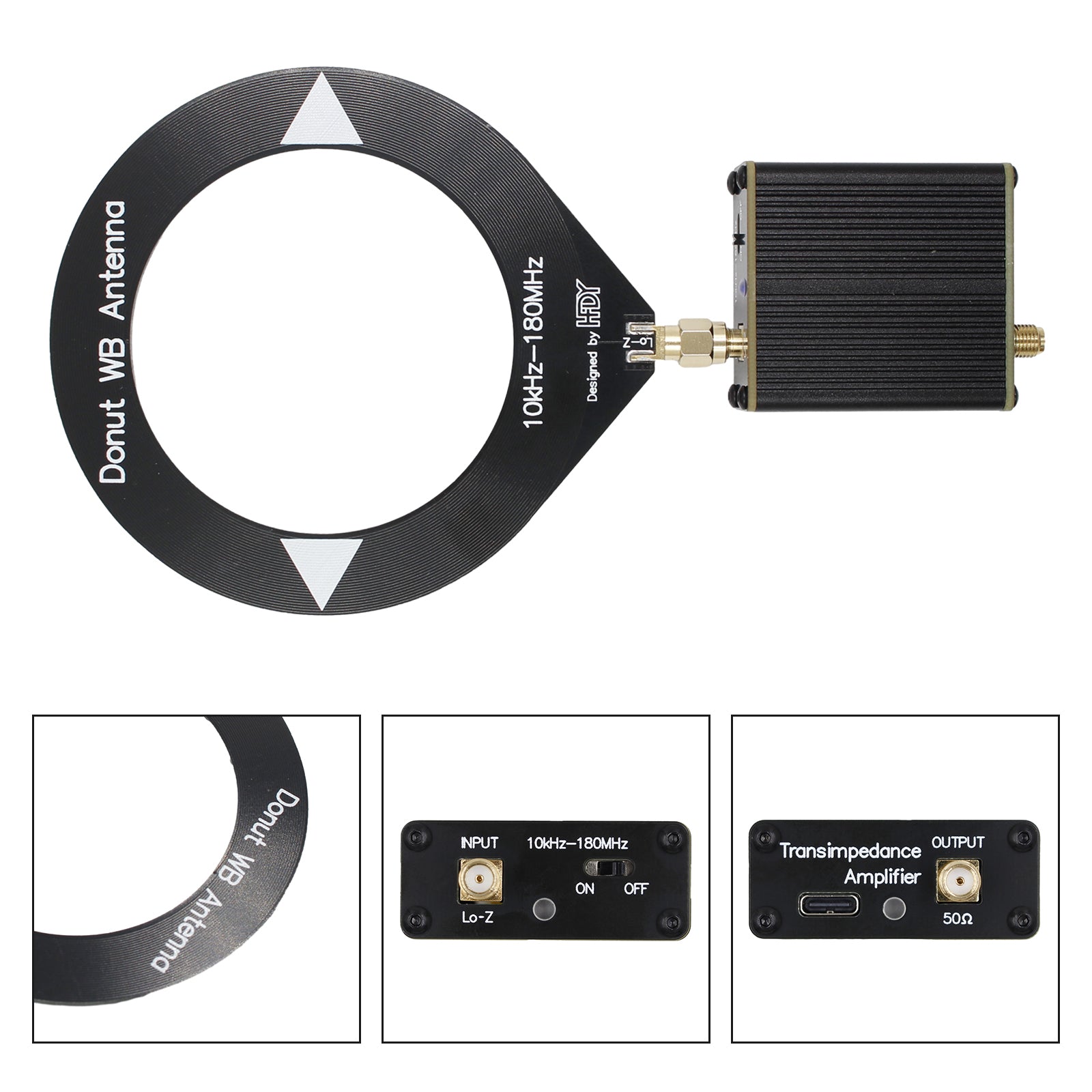 The Latest Upgraded 10Khz-180Mhz Donut Broadband Antenna Low Impedance Converter