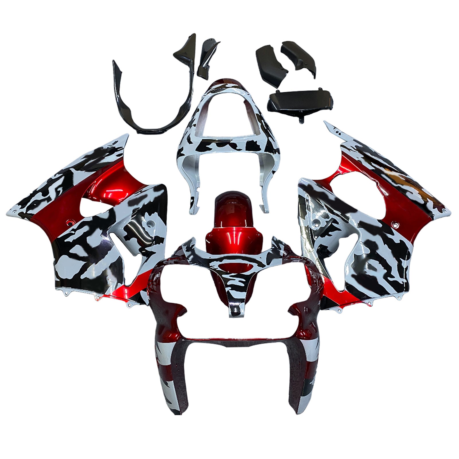 Injection Fairing Kit Bodywork For Kawasaki ZX6R 636 2000-2002 ZZR600 2005-2008