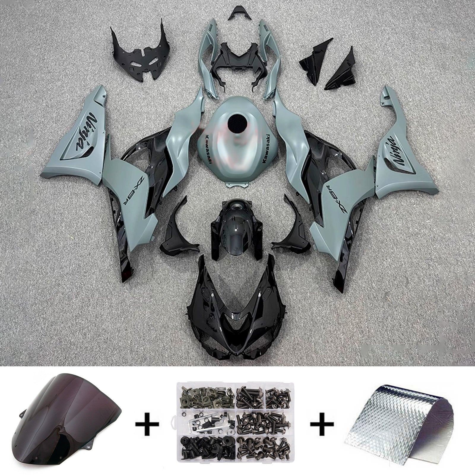 Kit carenatura iniezione carrozzeria in plastica ABS adatta per Kawasaki ZX-6R 2024-2025