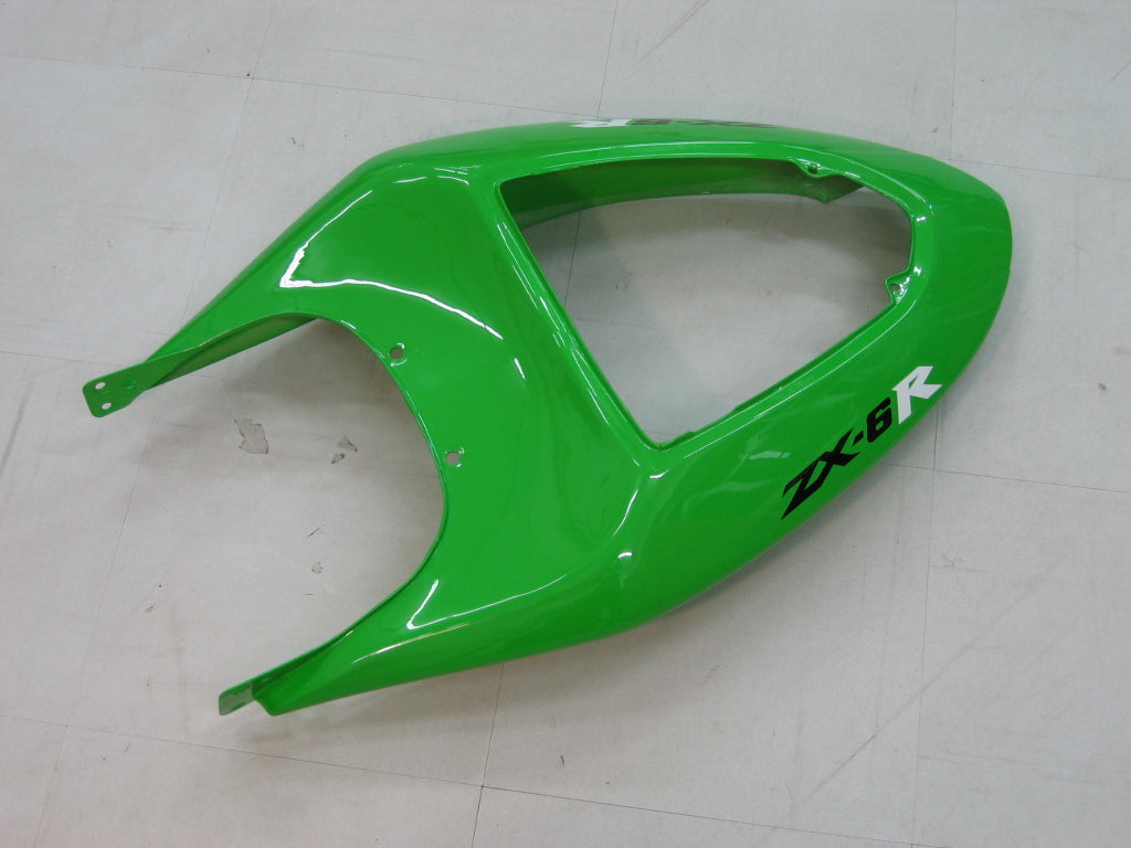 2005-2006 Kawasaki ZX6R 636 Fairings Green Black Ninja Racing Generic