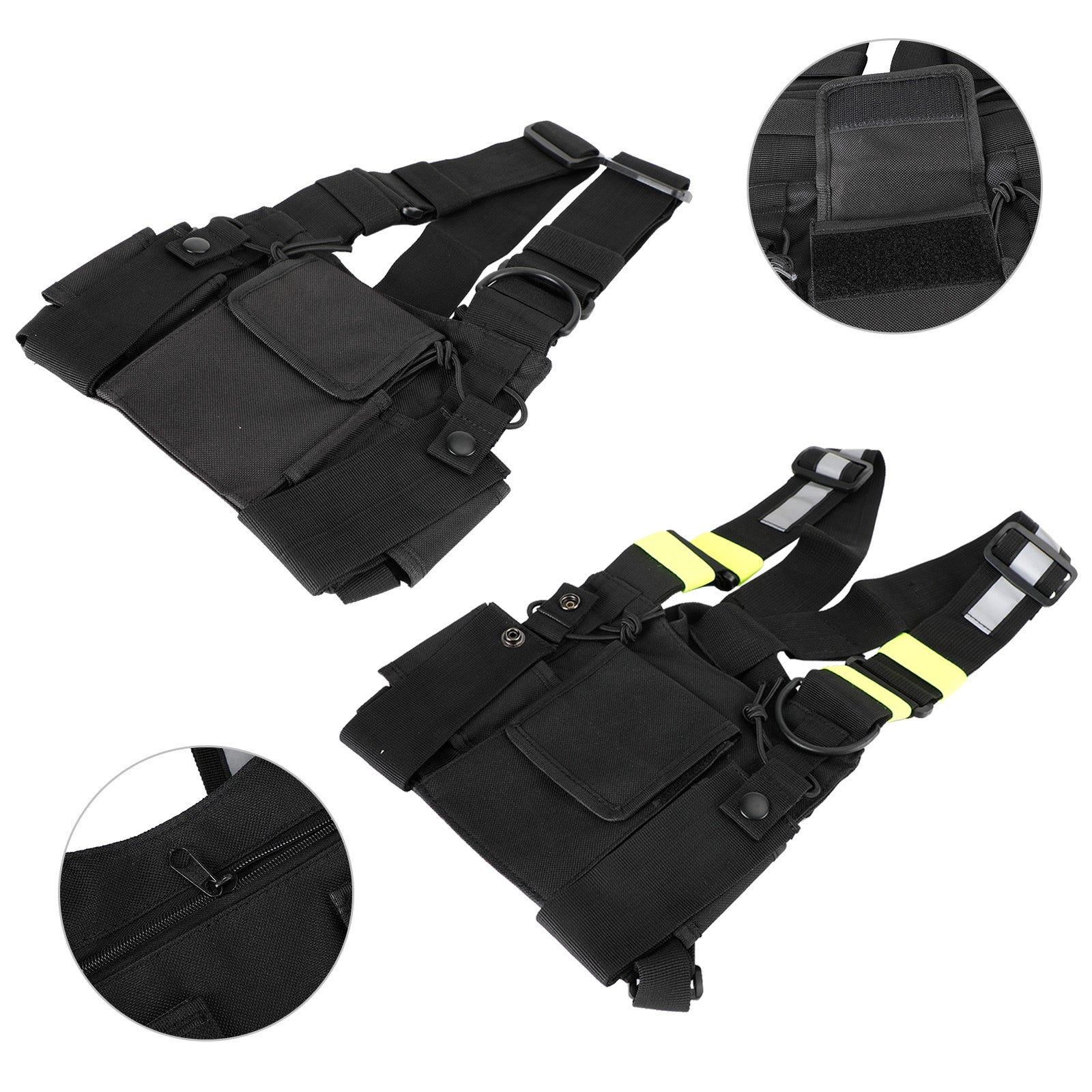 New Tactical Bilateral Chest Harness Bag for Field Operations Radio Universal