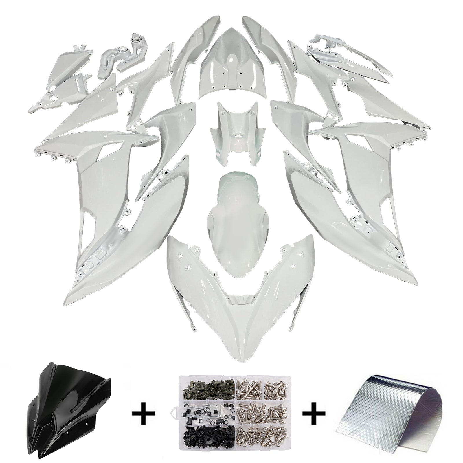Injection Fairing Kit Bodywork Plastic ABS fit For Kawasaki ER-6F Ninja650R 2017-2019
