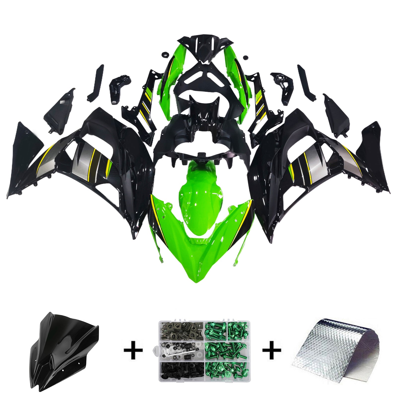 Injection Fairing Kit Bodywork Plastic ABS fit For Kawasaki ER6F/Ninja650R 2017-2019
