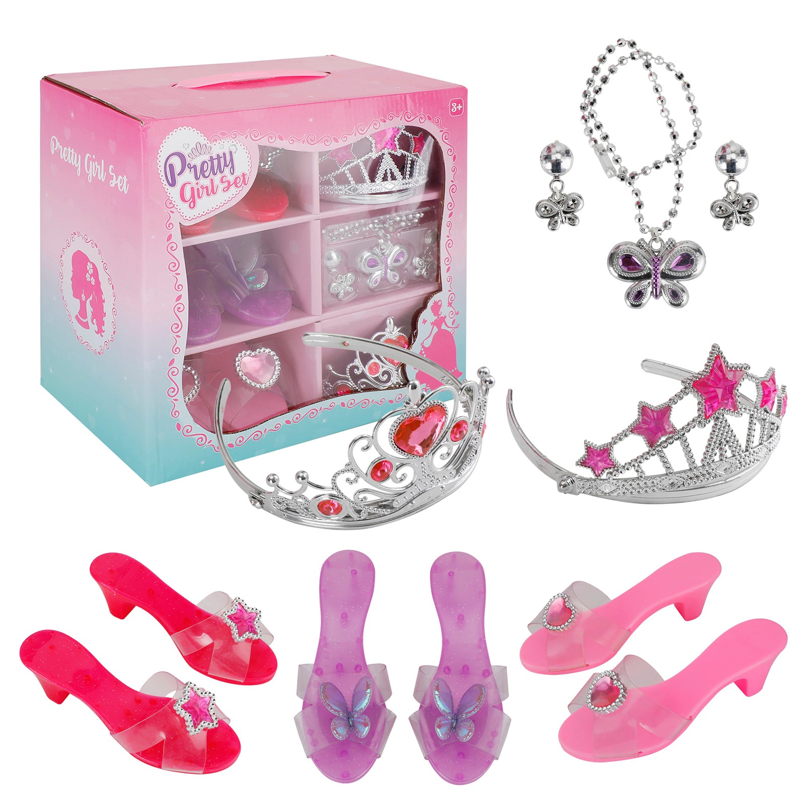 Habillage princesse habiller talons bijoux et diadèmes jouets pour petites filles enfants