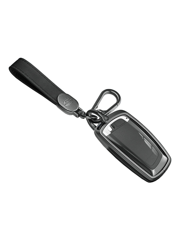 Aluminum Alloy TPU Black Car Key Case Cover With Buckle For BMW x3 x1 x5