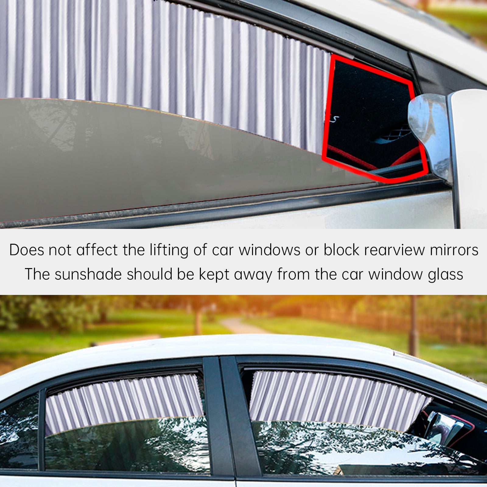 4x Universal Car Side Window Sun Shades Silver For Breast feeding Taking a nap