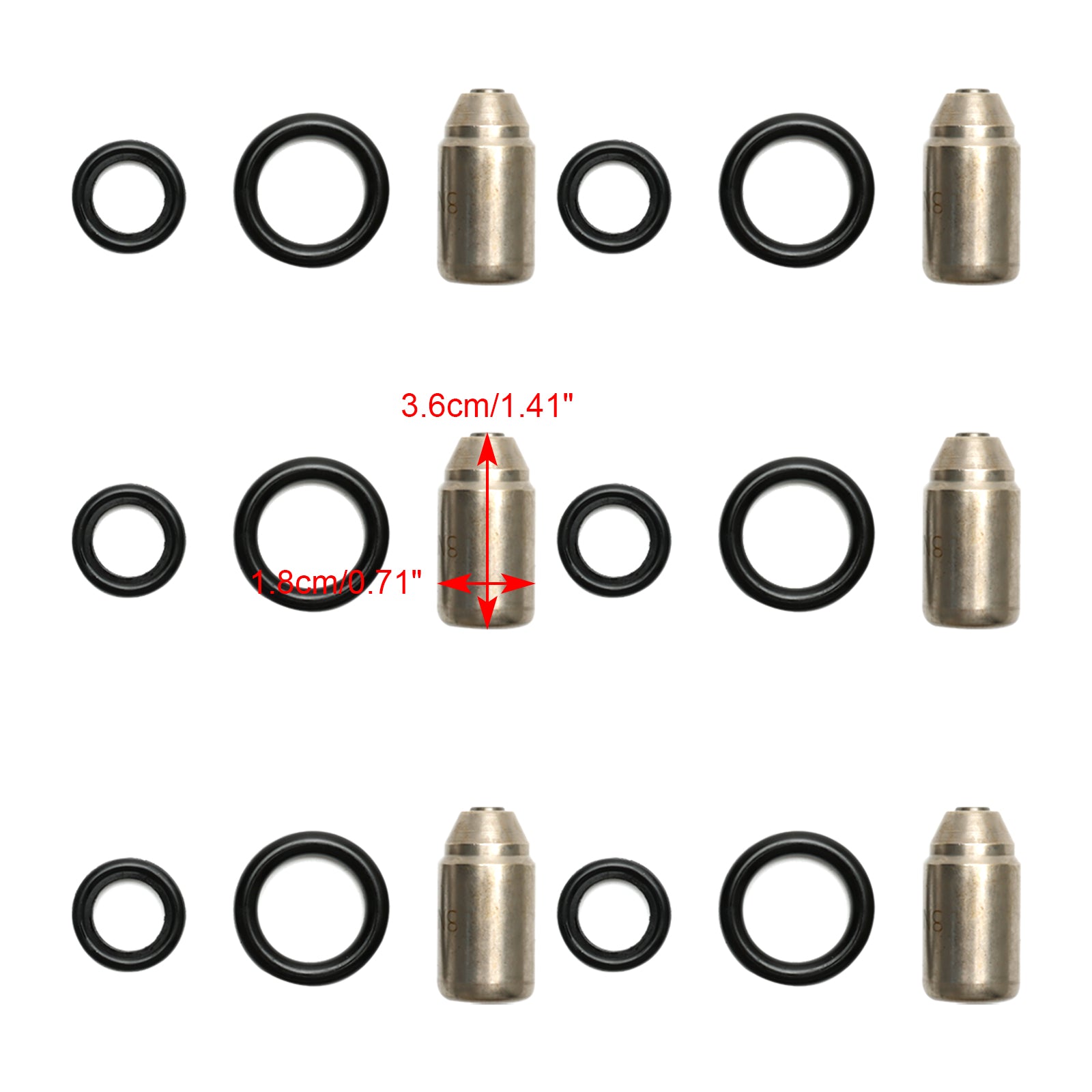 6 STK Injektordyse Servicegruppe 8N8796 Passer Caterpillar 3304 3306 D330C D333C