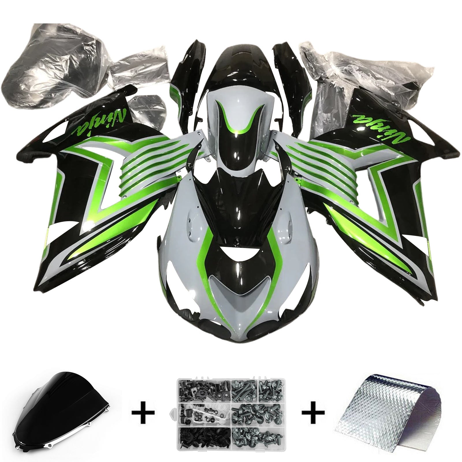 2012-2022 Kawasaki ZX14R ZZR1400 injectiekuipset carrosserie