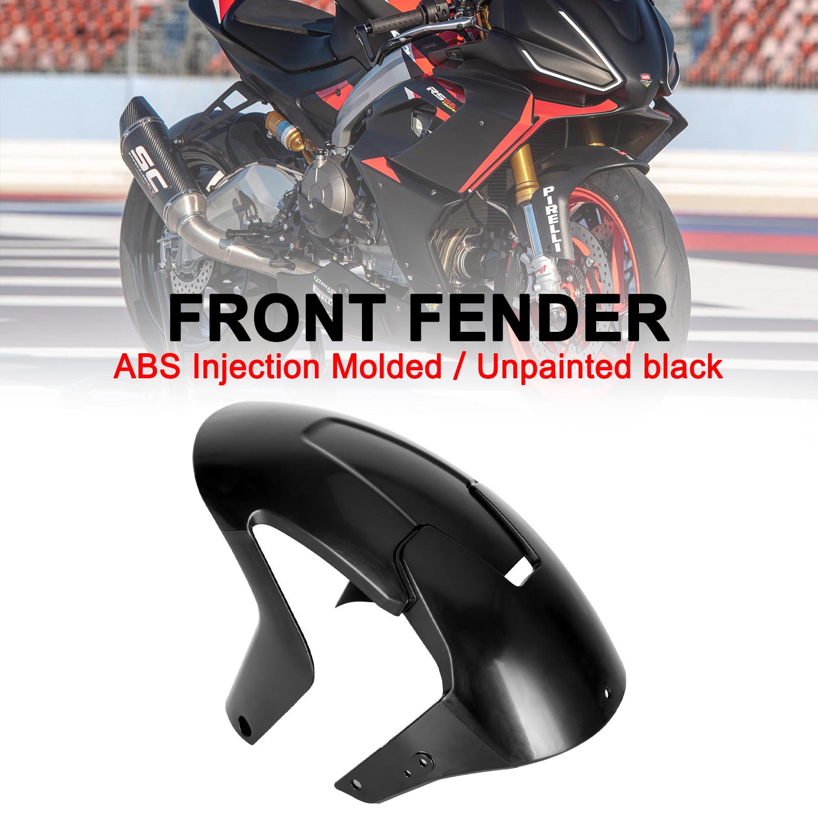 Unpainted ABS Front Fender Mudguard Fairing For Aprilia RS 660 2020-2024