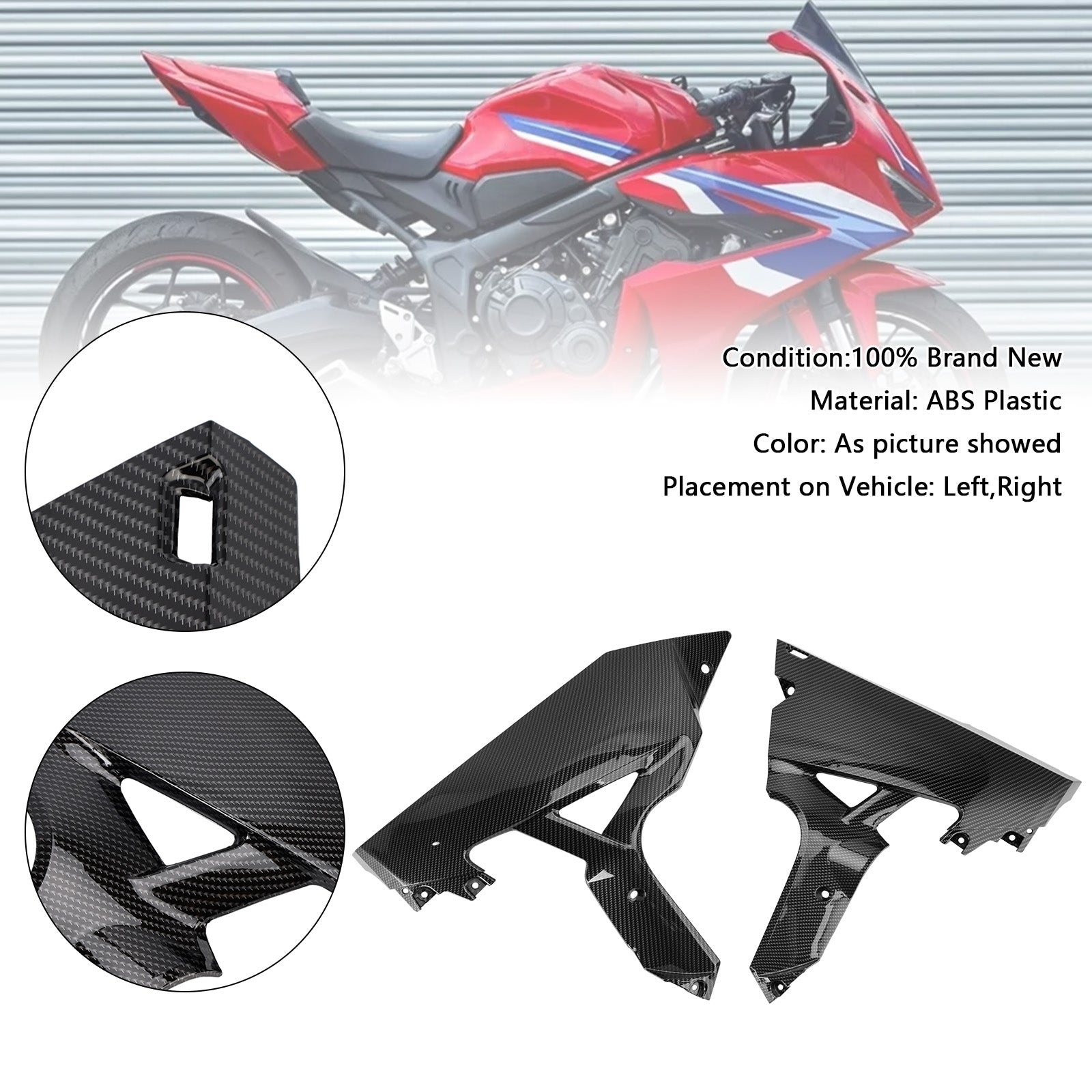 2024-2025 Honda CBR650R Hand Side Belly Frame Panel Fairing Cowl
