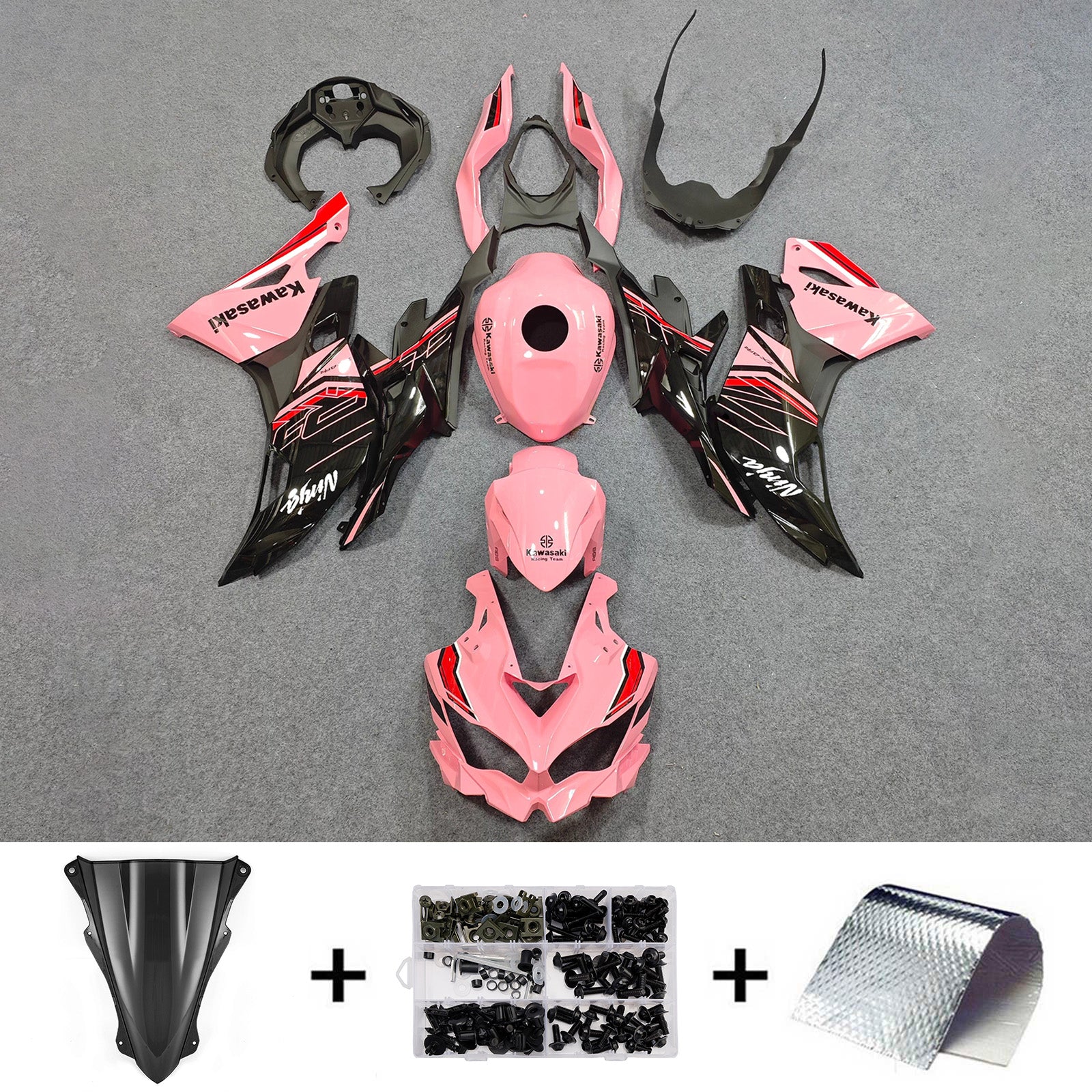 Kit carenatura iniezione adatto per Kawasaki Ninja ZX-25R ZX-4R ZX-4RR 2019-2025