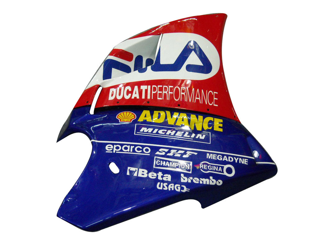 1996-2002 Ducati 996/748 Red White Blue Fila Bodywork Fairing ABS Injection Mold 4# Generic