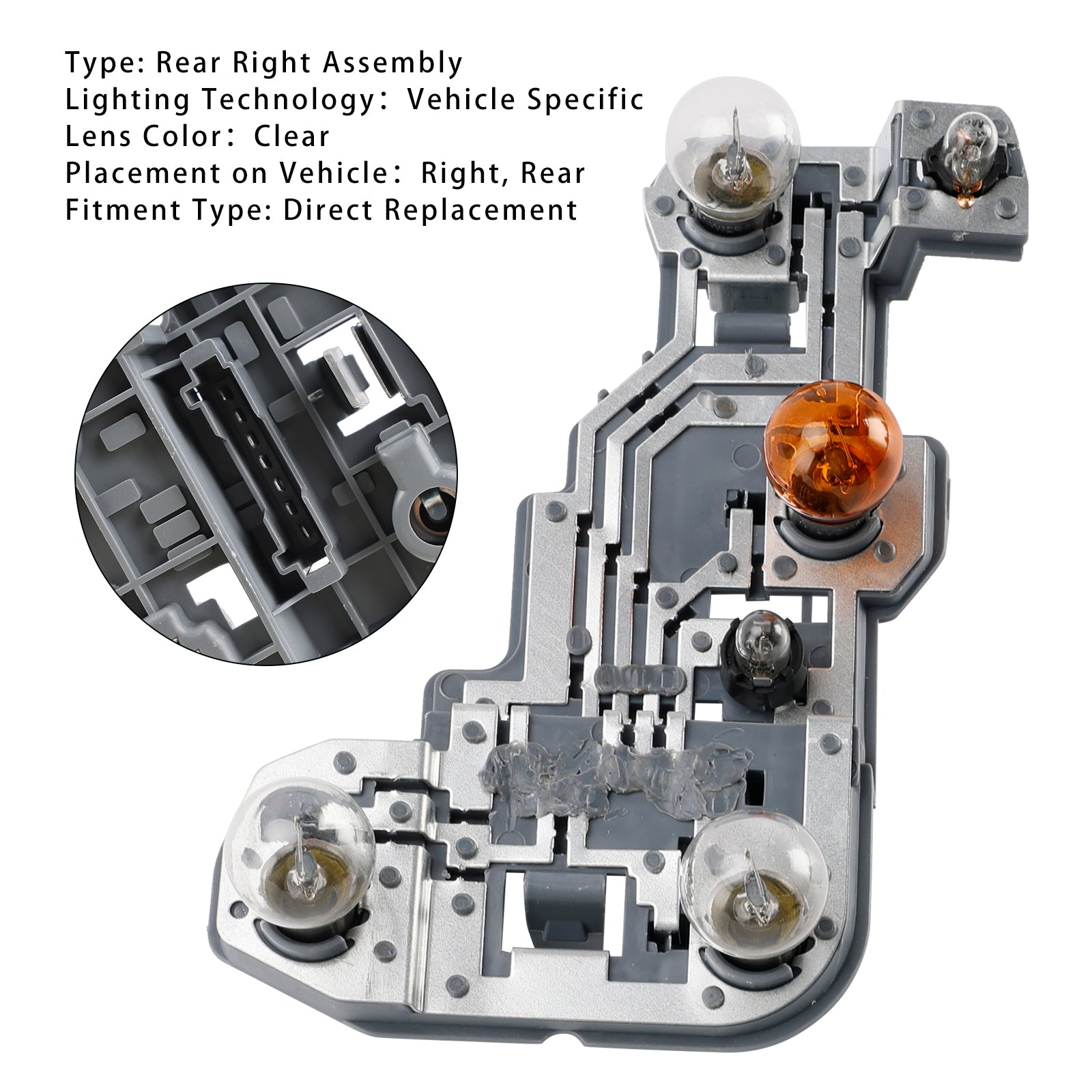 2007-2010 Mercedes-Benz S204 C Estate RH zadná žiarovka Držiteľ A2048201800