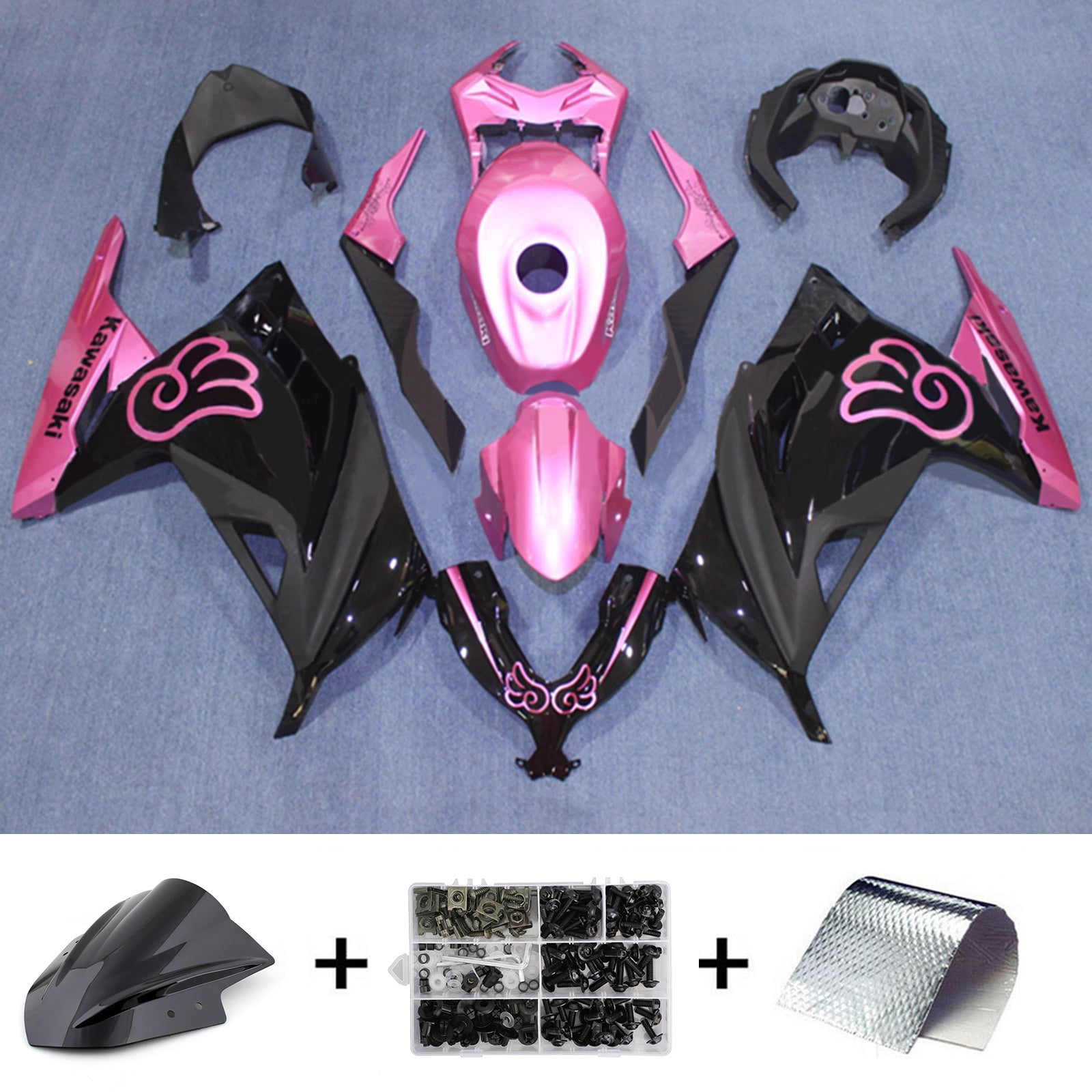 Kit carena iniezione carrozzeria in plastica ABS adatta per Kawasaki EX300 Ninja 300 2013-2024