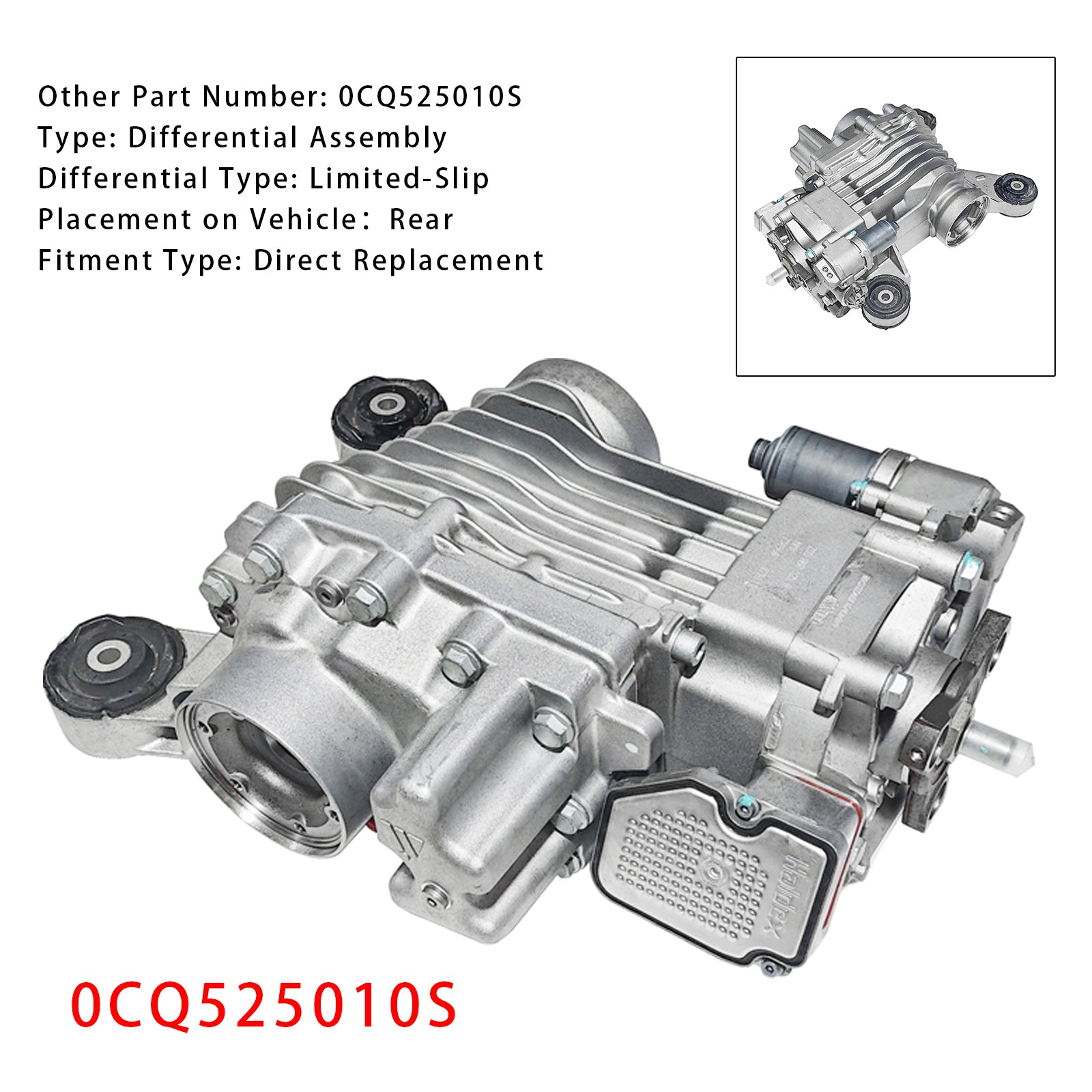 4 Motion Bakre differentialenhet 0CQ525010S För VW Golf R Audi A3 Q2 Quattro