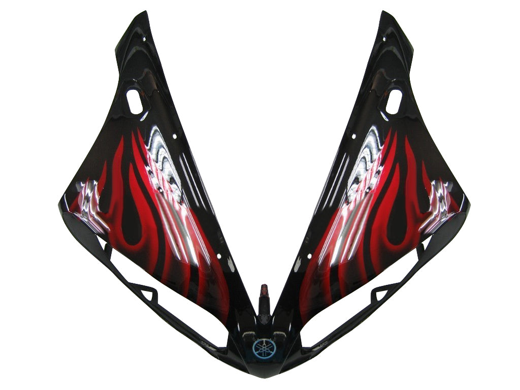 2004-2006 Yamaha YZF-R1 Black & Red Flame Racing stroomlijnkappen algemeen