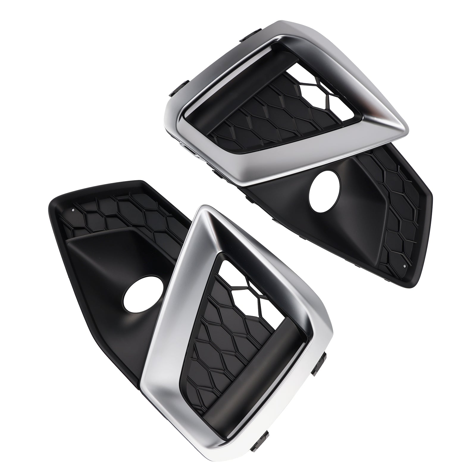 2020-2024 Audi A4 B9.5 S-Line Silver främre stötfångare Nedre dimgallerskydd