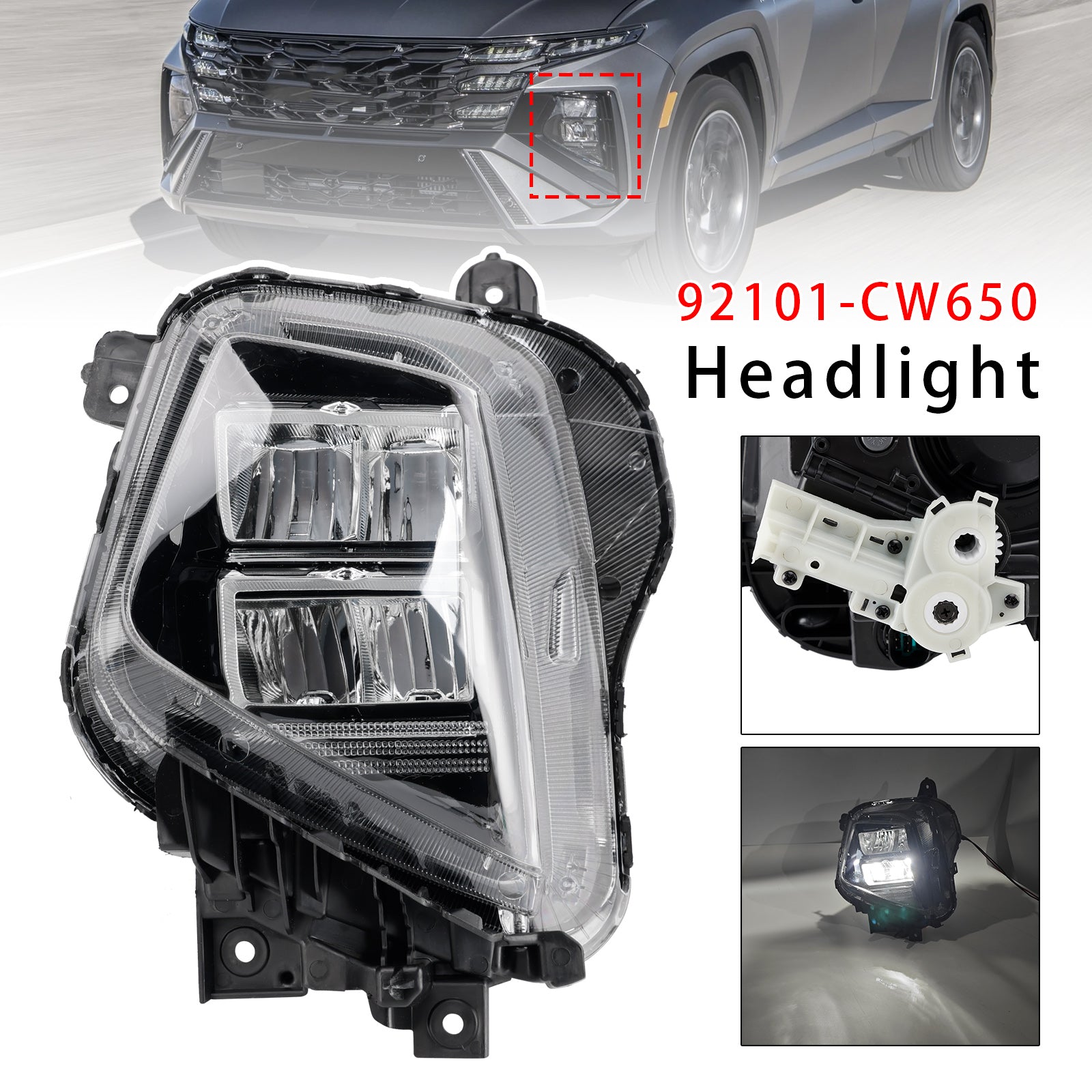 2025-2026 Hyundai Tucson Front Left Side Headlight Assembly 92101-CW650