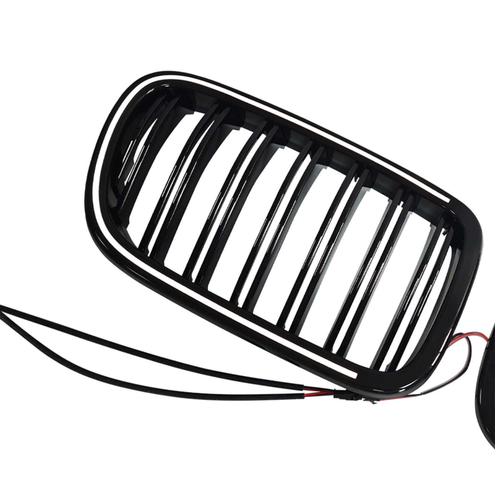 Black Front Bumper Kidney Grill Grille Fit BMW X3 F25 2011-2014 Dual Line