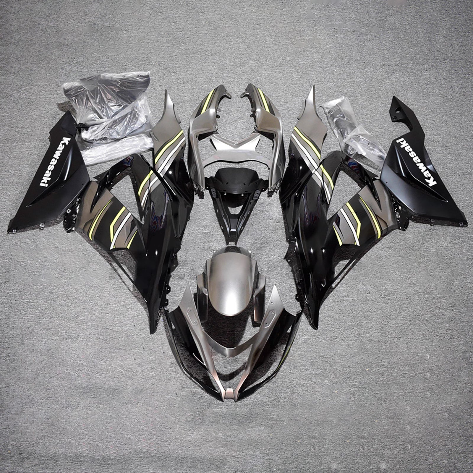 Kit carena iniezione carrozzeria in plastica ABS adatta per Kawasaki ZX6R 636 2013-2018