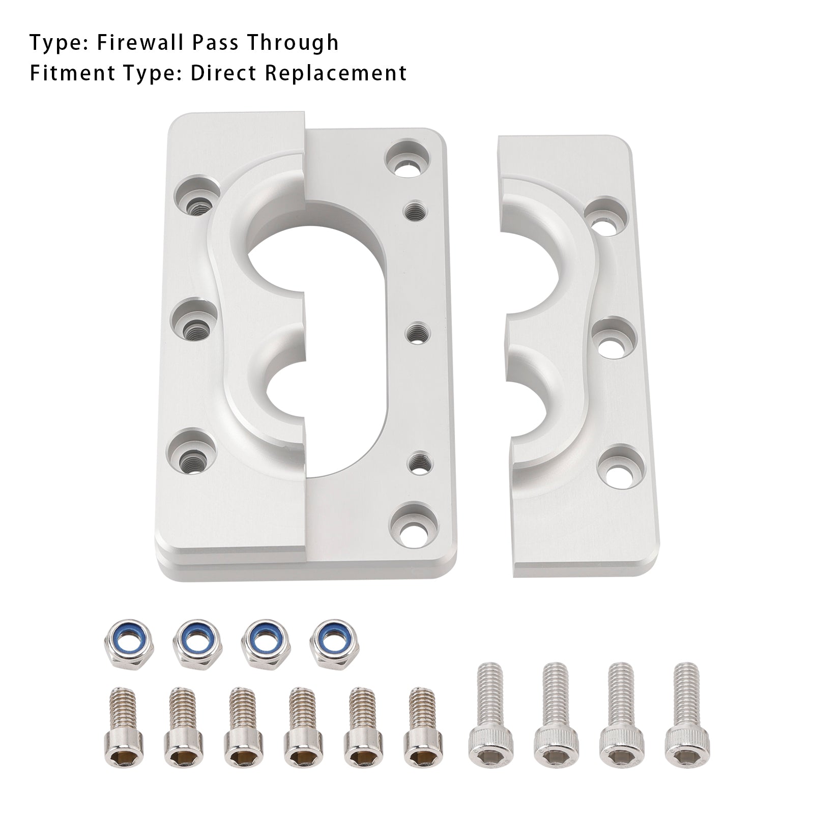 Holley Terminator x Max Aluminum Fire Wall Pass Through Raw Bracket