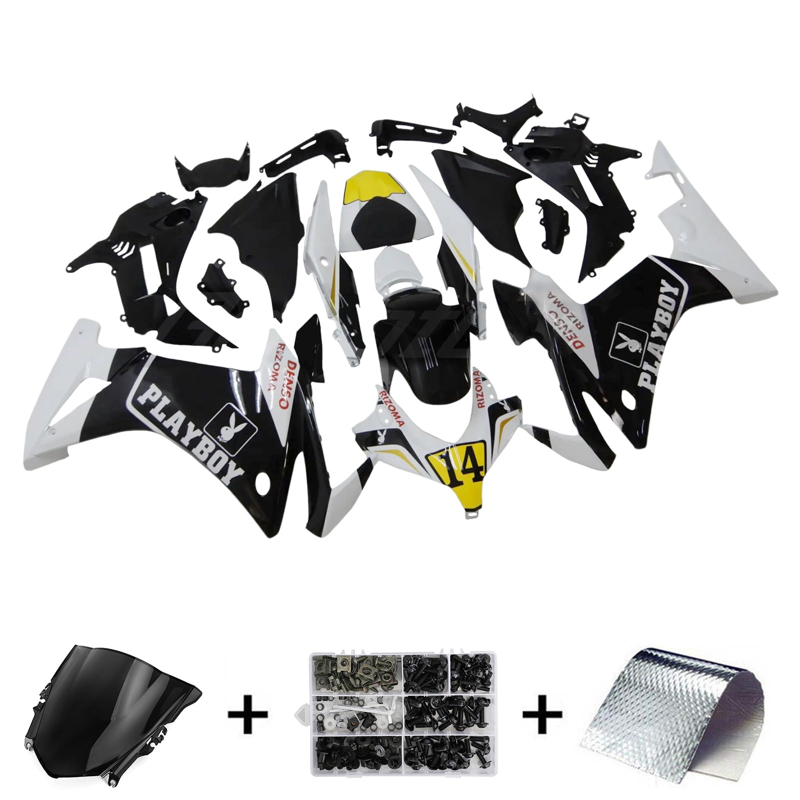 Kit de carénage d'injection Honda CBR500R 2013-2015, carrosserie en plastique ABS