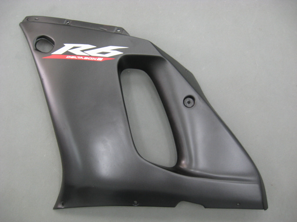 1998-2002 Yamaha YZF-R6 Contrast Black Racing Fairings Generic