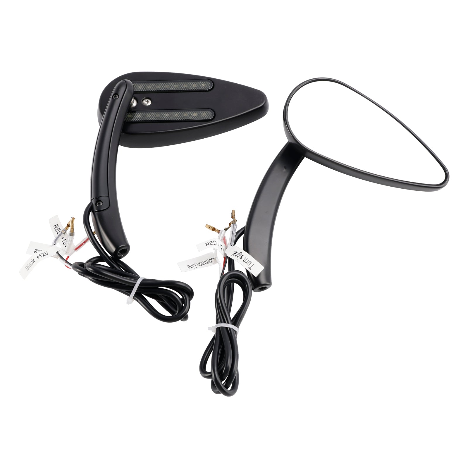 1990-2021 Sportster 883 1200 Espejos de señal de giro LED dinámicos personalizados negros