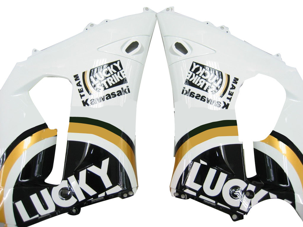 2005-2006 Kawasaki ZX6R 636 Carénages Noir Blanc Lucky Strike Ninja Racing Générique