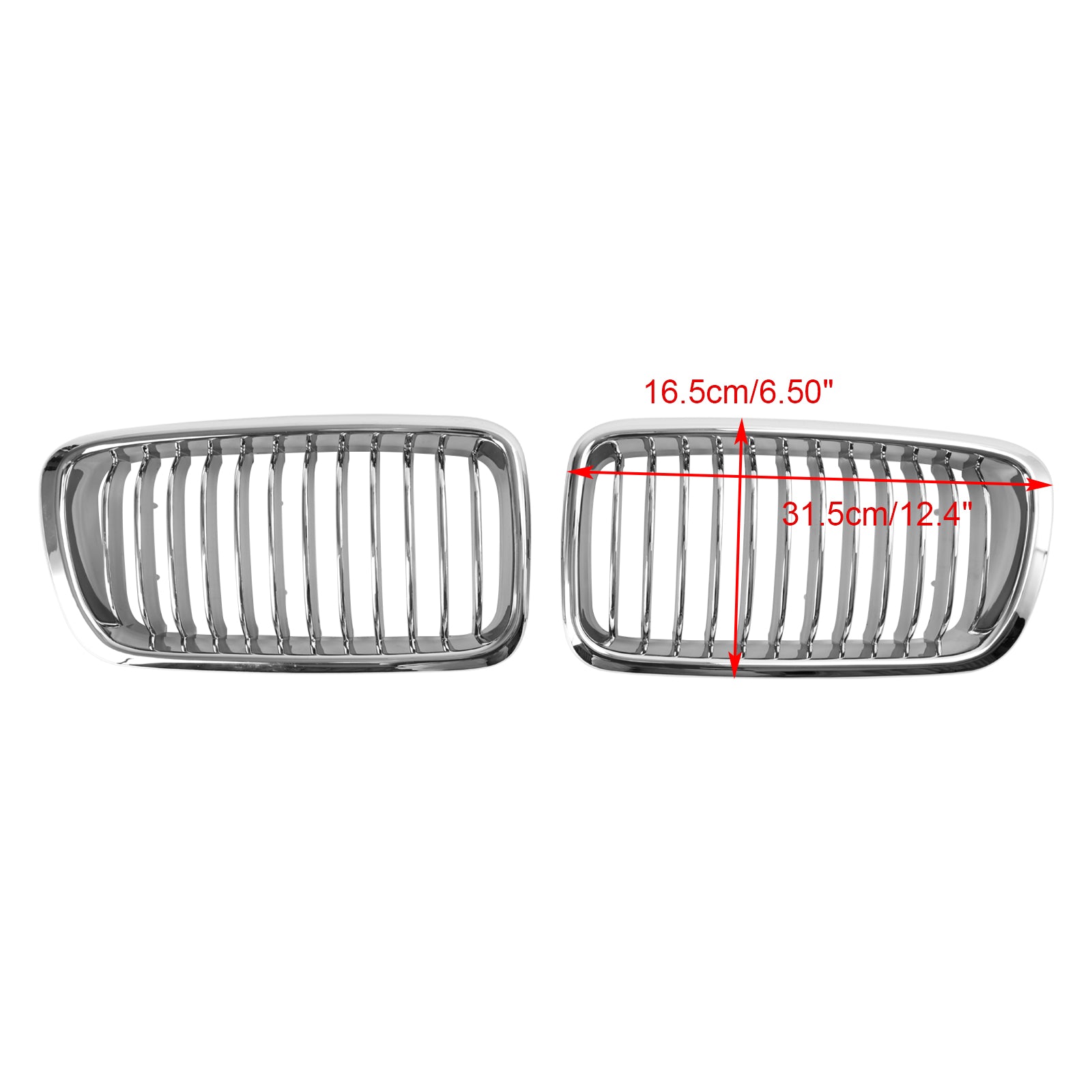 1994-2001 BMW Série 7 E38 Grille de calandre avant chromée 2 pièces