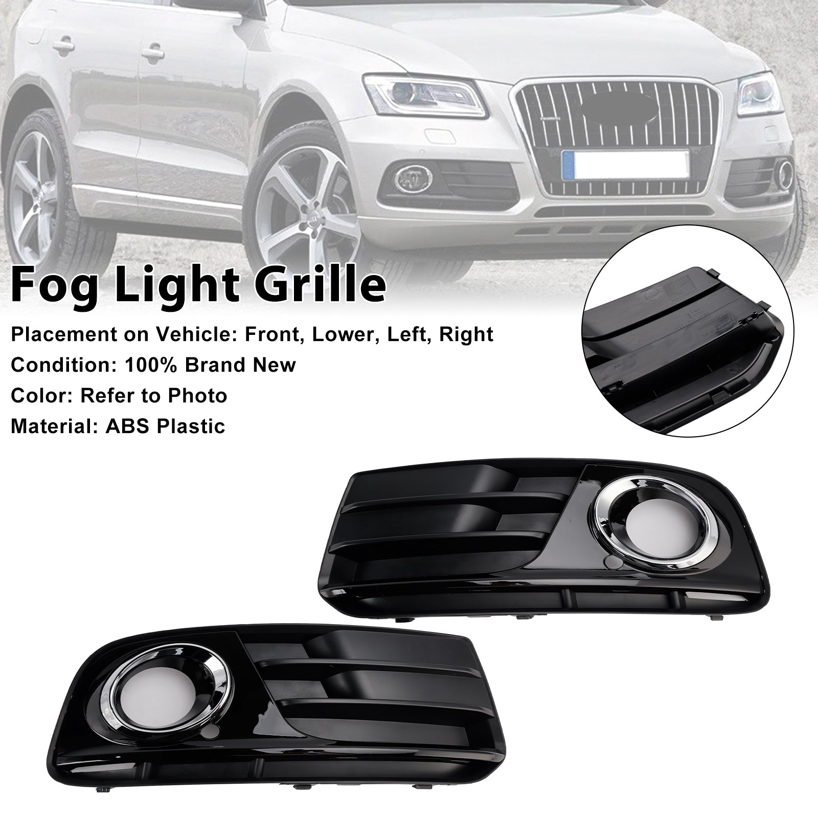 2013-2017 Audi Q5 Voorbumper Mistlamp Grill Grille 8R0807681M