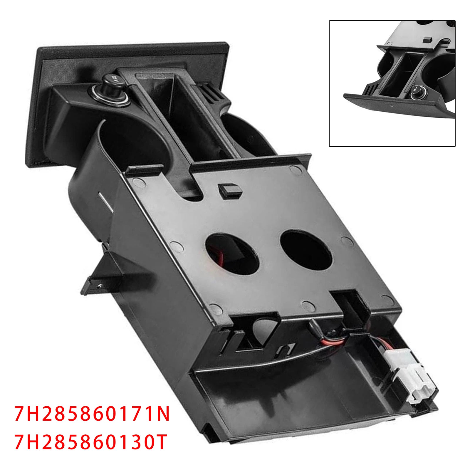 7H285860171N Black Premium Cup Holder For VW Transporter T5