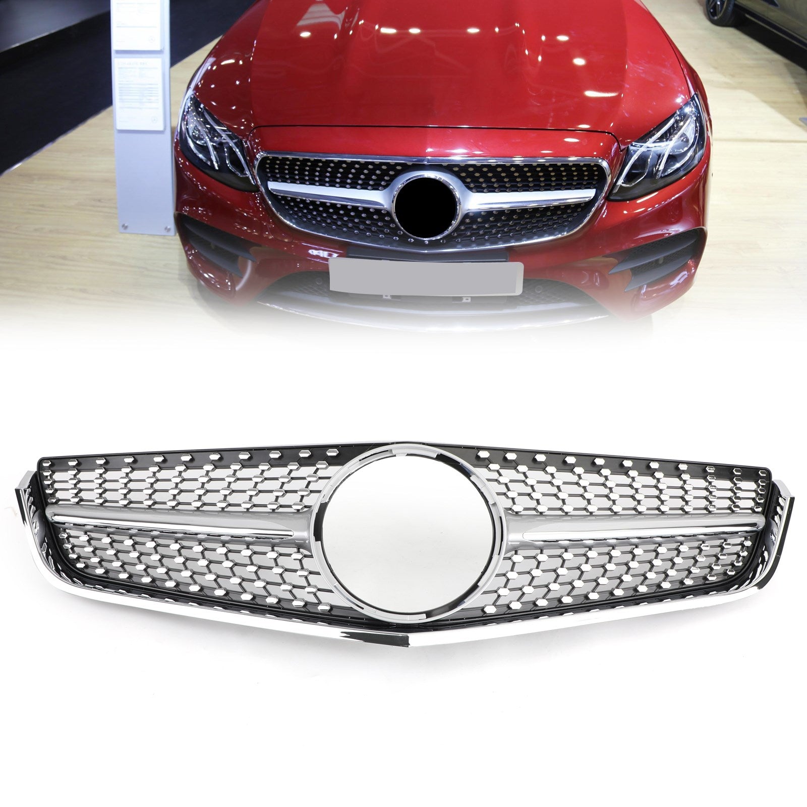 Front Bumper Grille Fit Mercedes E-Class W207 C207 2009-2013 Coupe Convertible