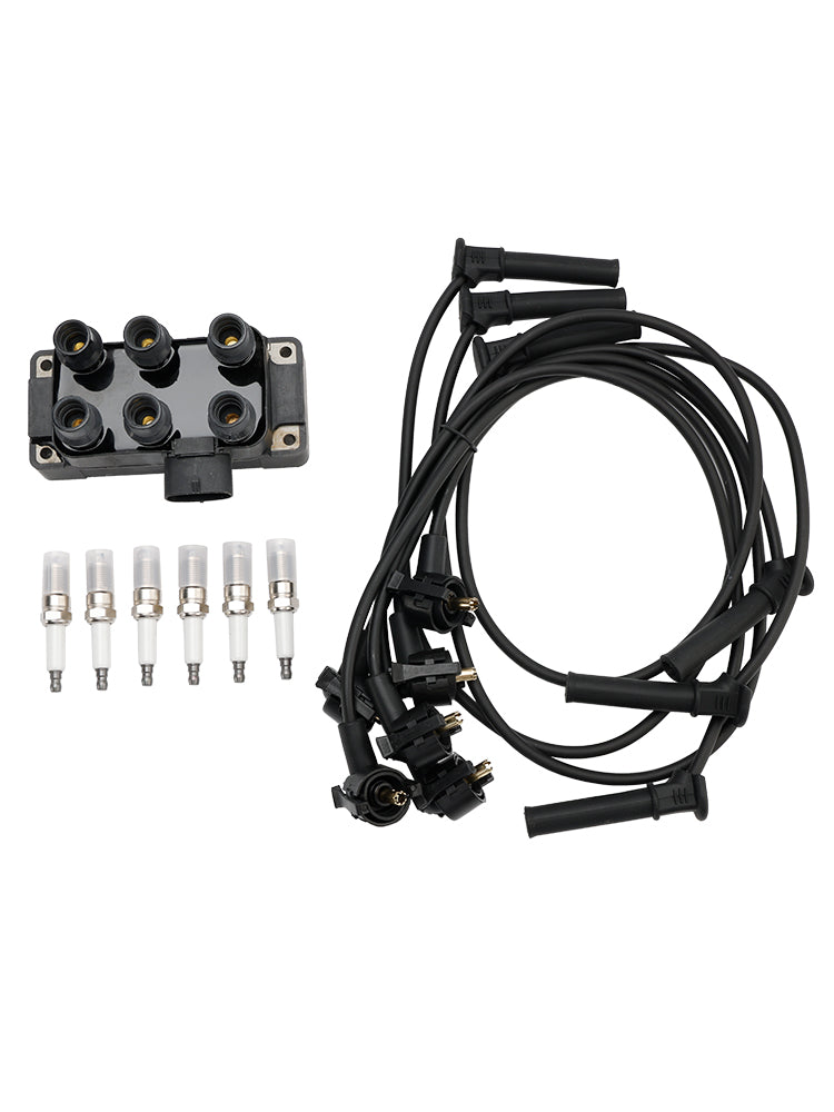 Ignition Coil+6 Spark plug+6 Wire FD480 For Ford Explorer Sport Trac V6 4.0L