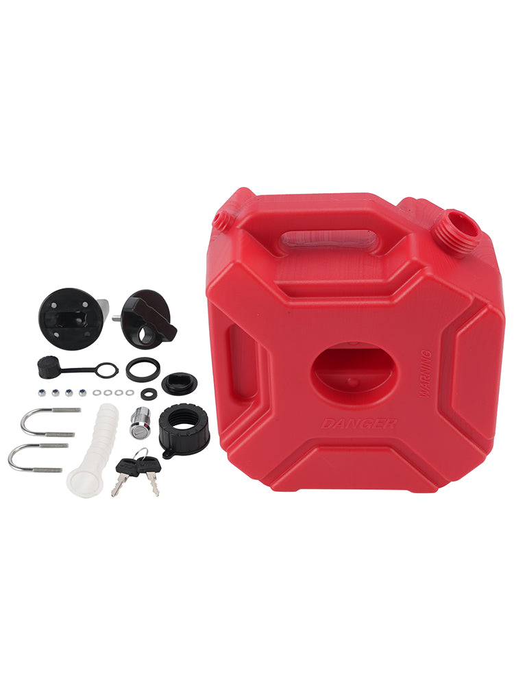 5L Red Plastic Jerry Can Spare Petrol Oil Fuel Tank for Motorcycle ATV UTV