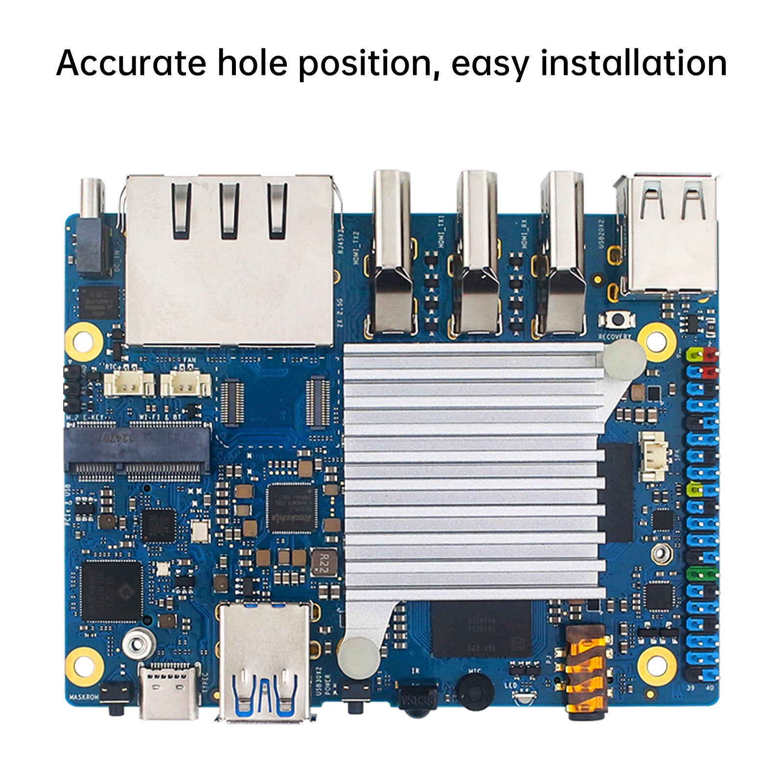 Orange Pi 5 Plus koellichaam Pi 5 Hoge temperatuurbestendigheid CPU-koellichaamkoeling