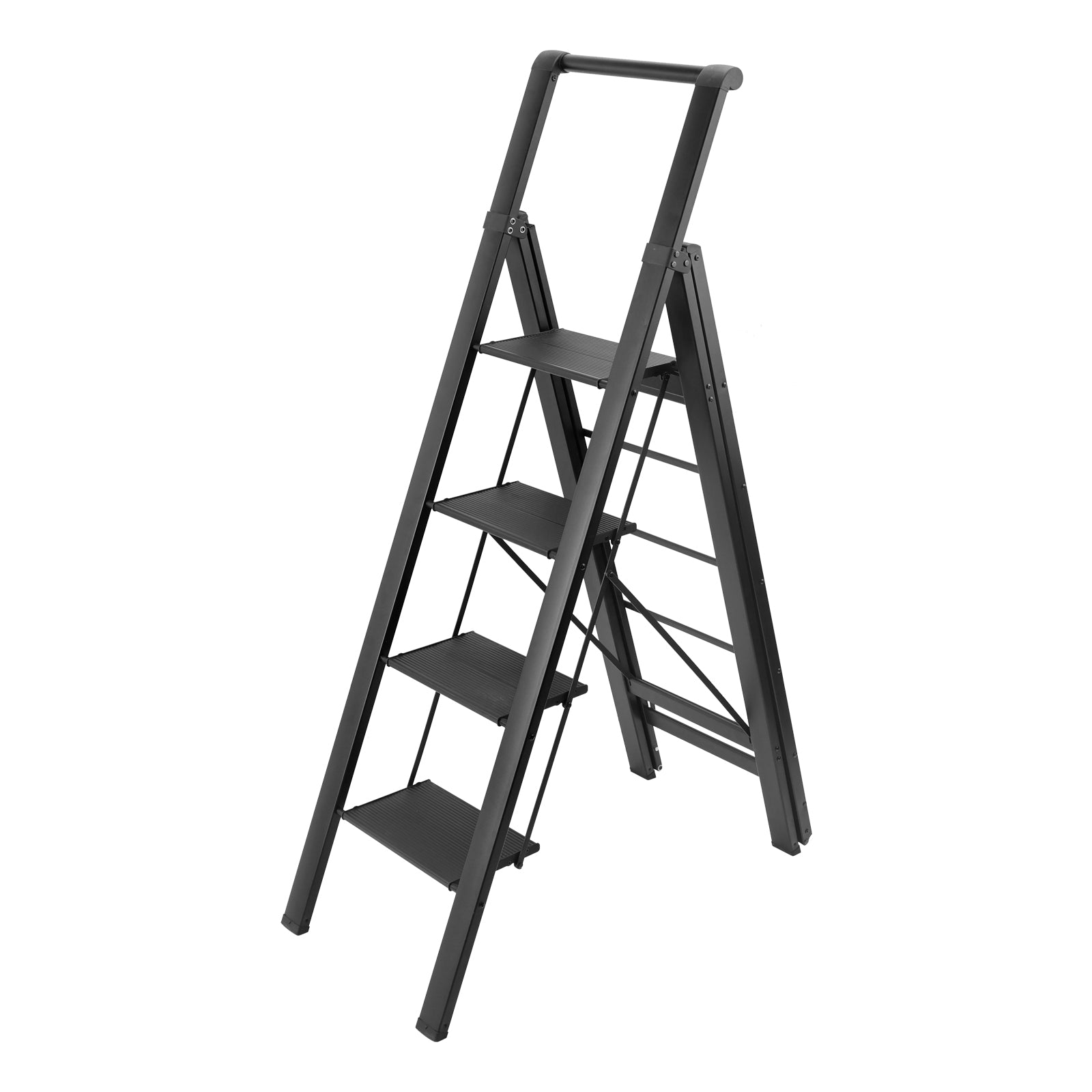 Sammenleggbart tørkestativ med sklisikre 4-trinns stige 330 pund klær sko Tørking