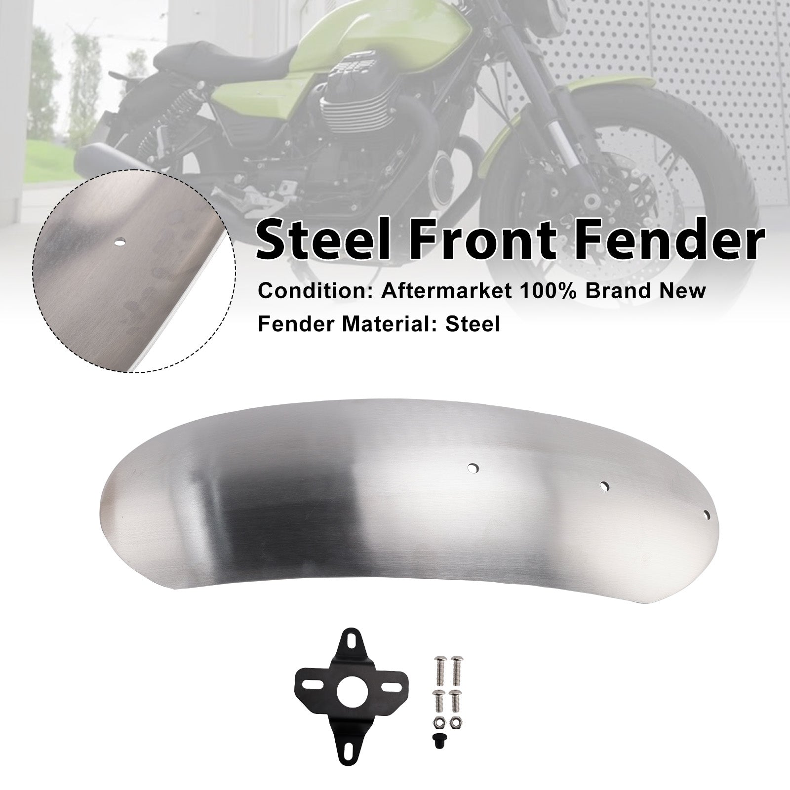 2017-2025 For MOTO GUZZI V7 Milano/Carbon/Rough Steel Front Fender Mudguard