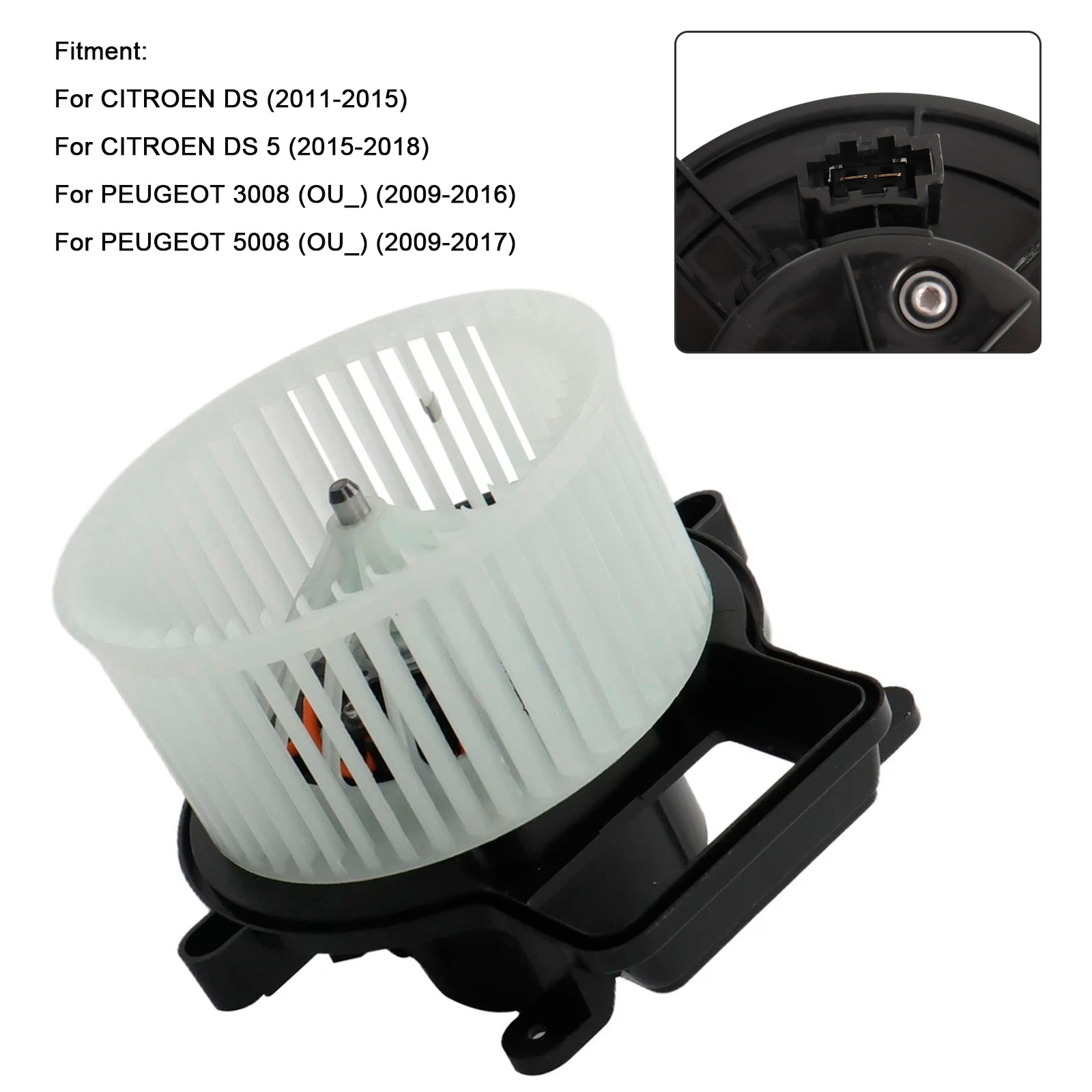 2009-2017 For PEUGEOT 5008 (OU_) HVAC Blower Motor Fan Front PP2049712HE