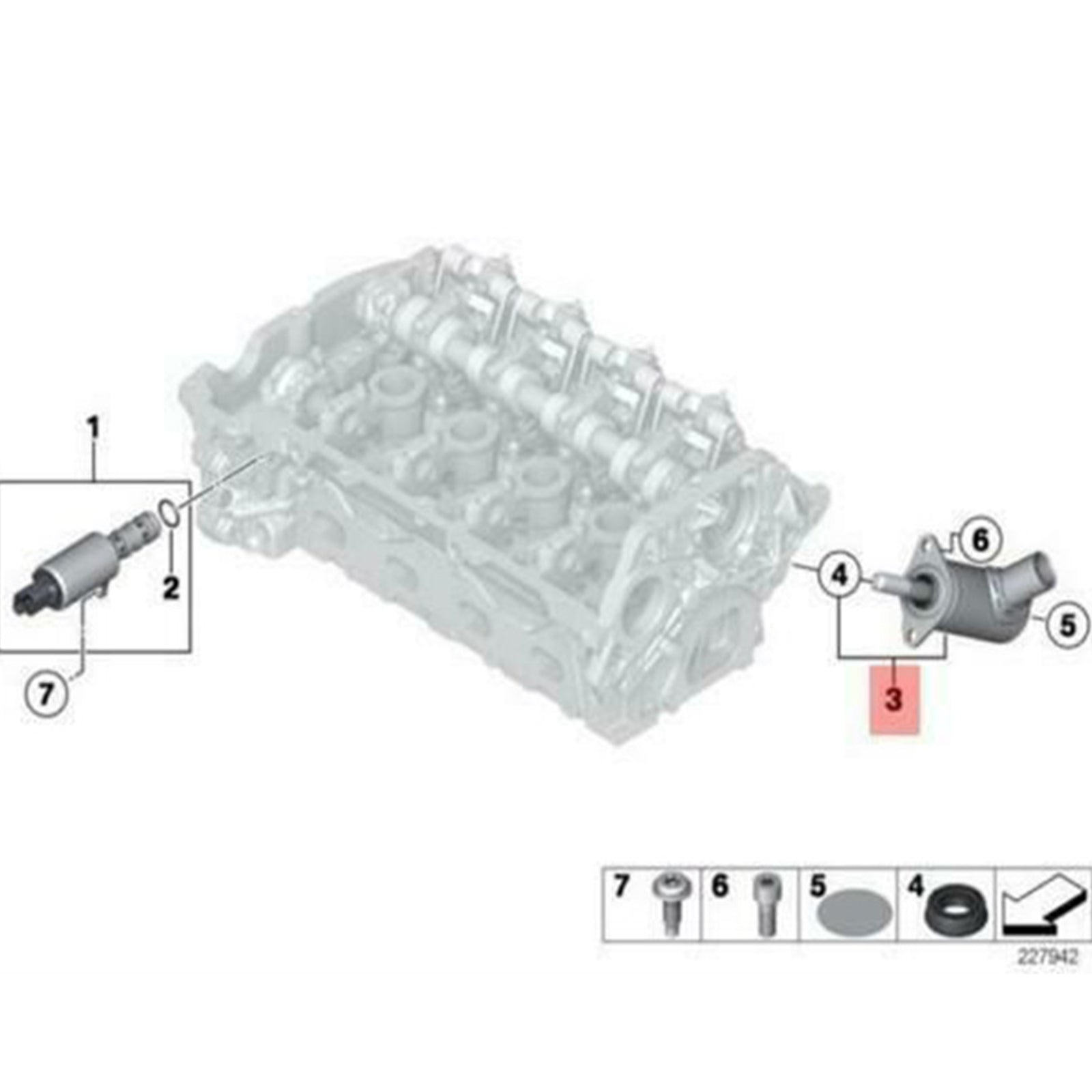 2011-2014 Mini Cooper Clubman S en JCW (R55) Excentrische as Valvetronic-motoractuator 11377591588