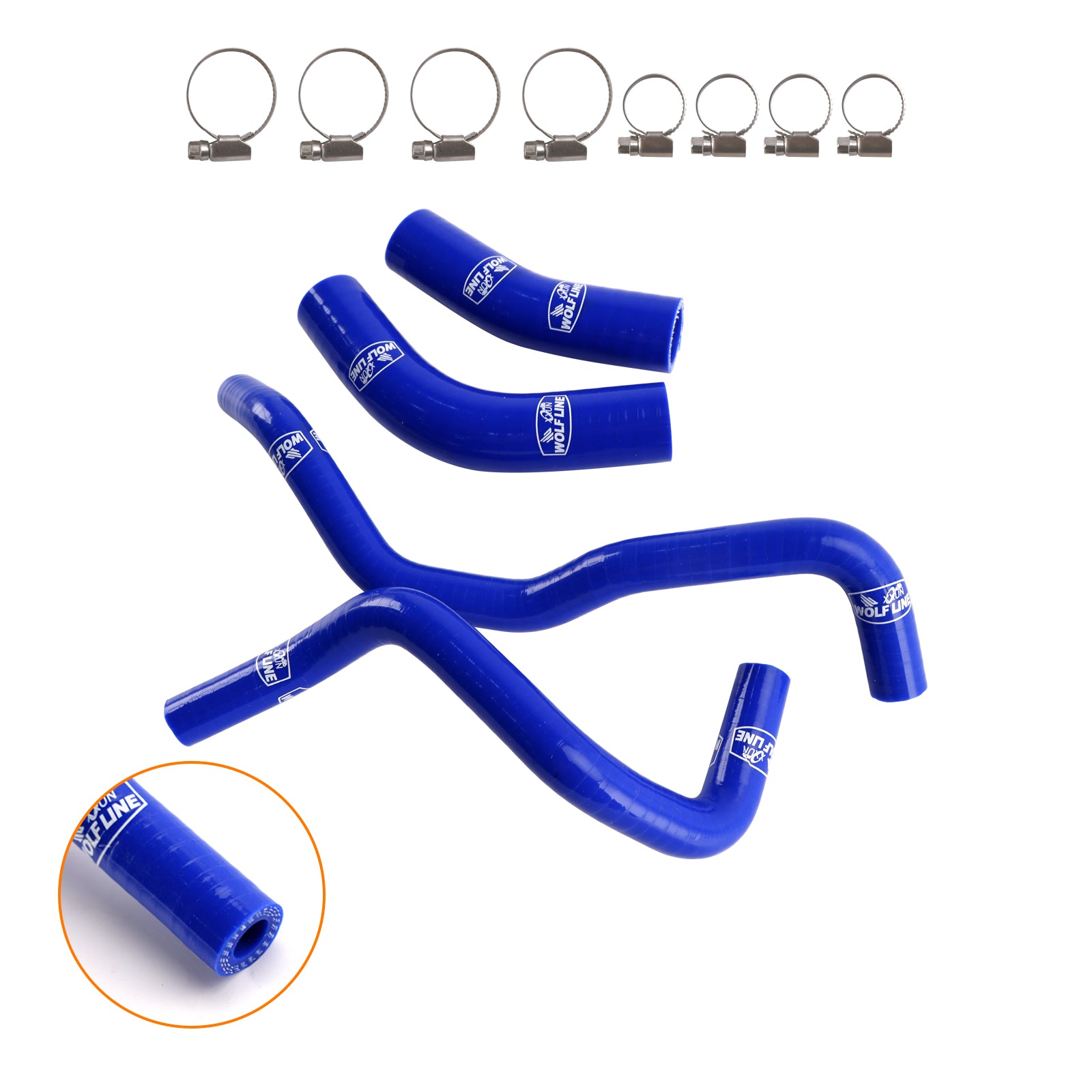 Kit de durites de refroidissement de radiateur en silicone pour Yamaha Tenere 700 2019-2024