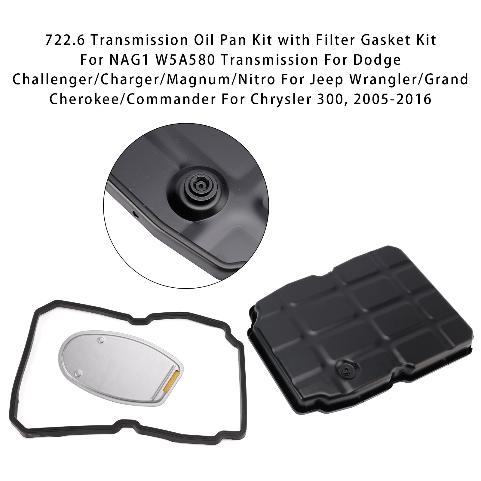 2005-2014 For Chrysler 300 NAG1 Transmission 722.6 Oil Pan Kit with Filter Gasket 265-866