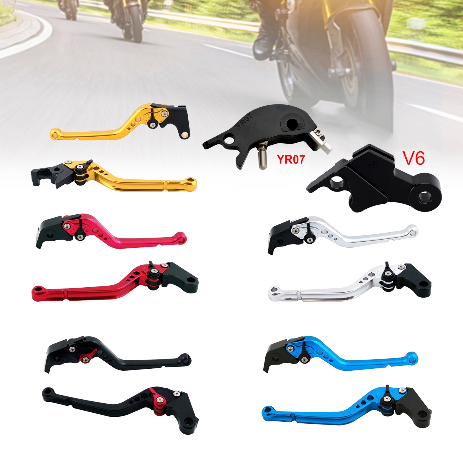 Lång kopplingsbromsspak passar för YAMAHA XSR900 XSR900GP MT-09 MT-09SP 2024-2025