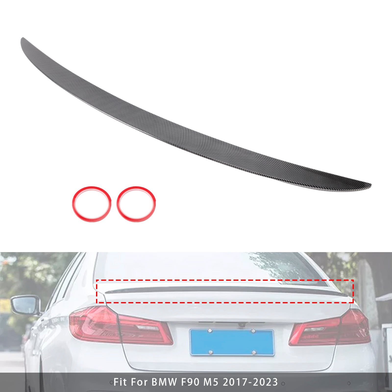2017-2023 BMW G30 G38 F90 M5 MP Carbon Fiber Stijl Kofferbak Spoiler Wing