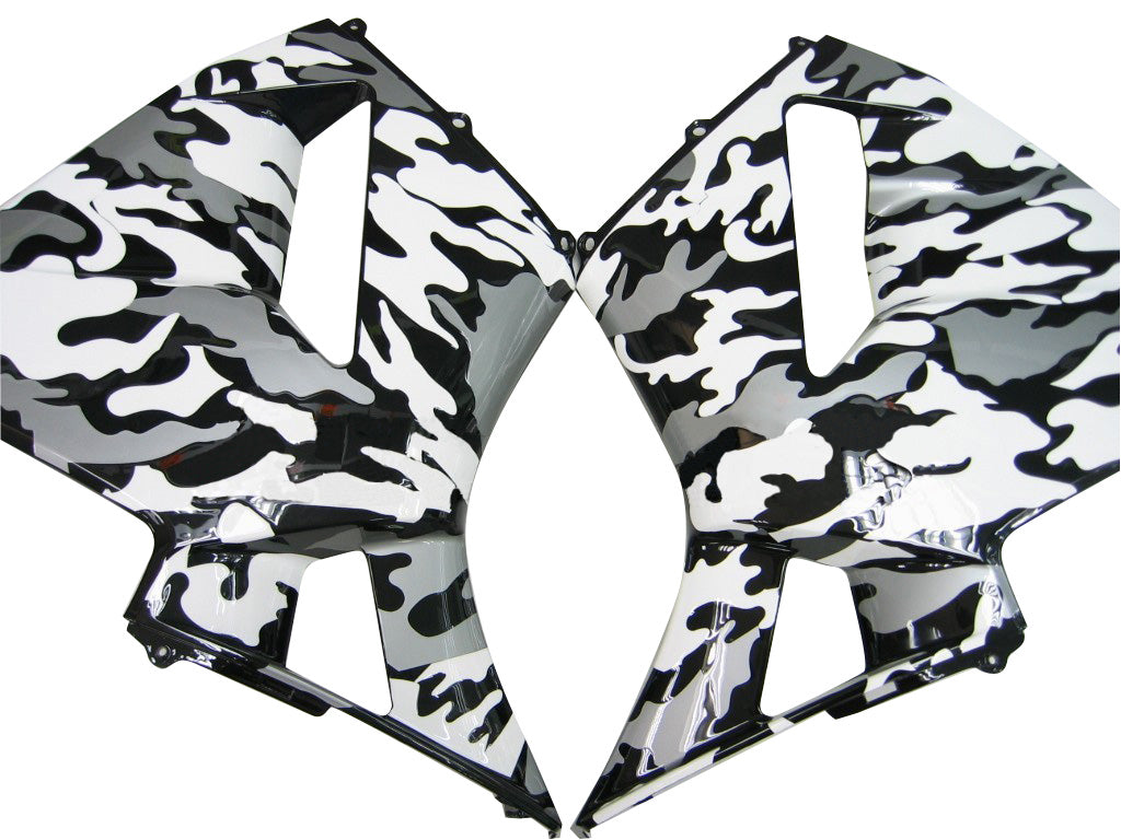 2003-2004 Honda CBR 600 RR Black White Silver Camouflage Racing Fairings Generic