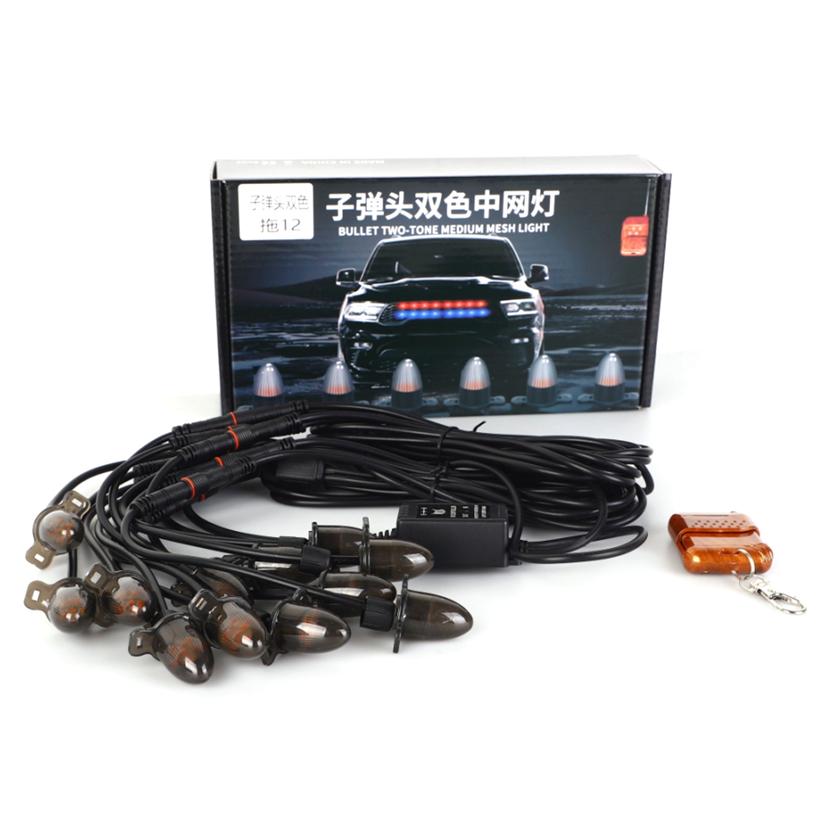 12pcs grade dianteira LED de iluminação piscando a cabeça da cabeça para carro universal